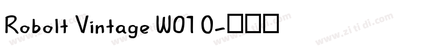 Robolt Vintage W01 O字体转换
